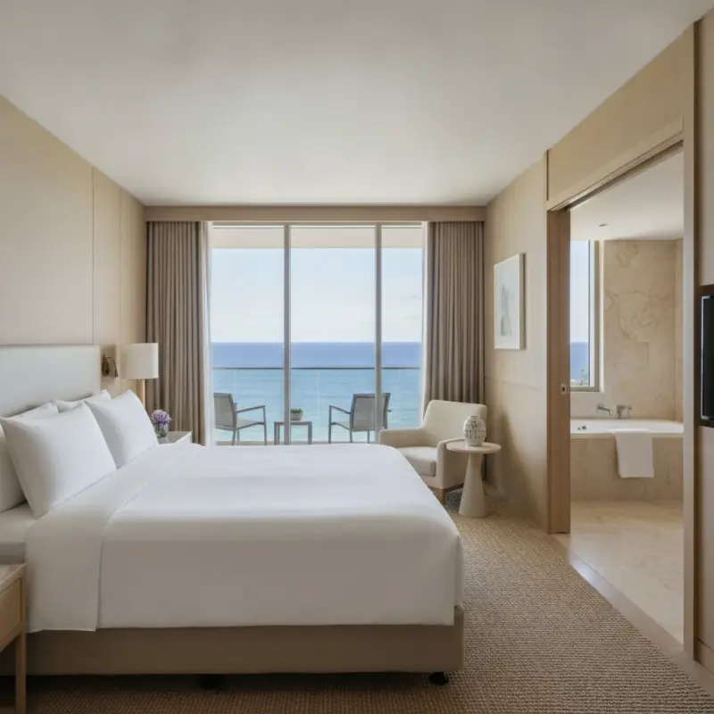 Pacific Room with king bed and ocean-view balcony